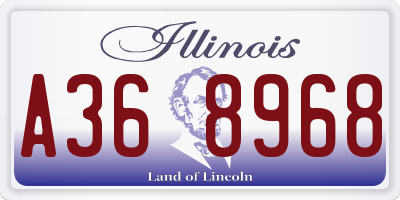 IL license plate A368968