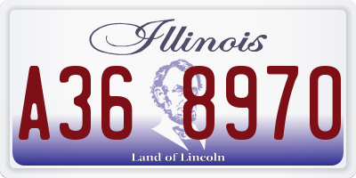 IL license plate A368970