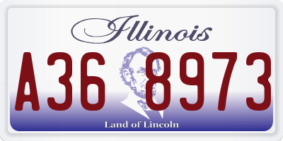 IL license plate A368973
