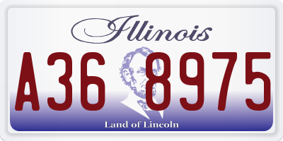 IL license plate A368975
