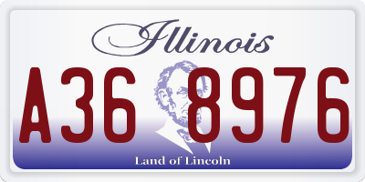 IL license plate A368976