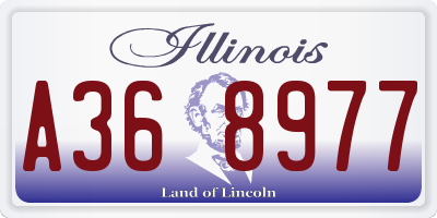 IL license plate A368977