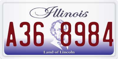 IL license plate A368984