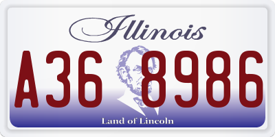 IL license plate A368986