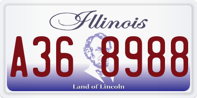 IL license plate A368988