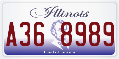 IL license plate A368989