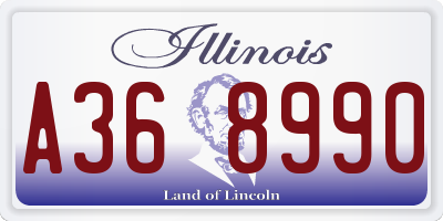 IL license plate A368990