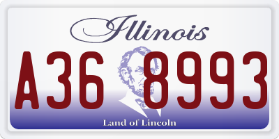 IL license plate A368993