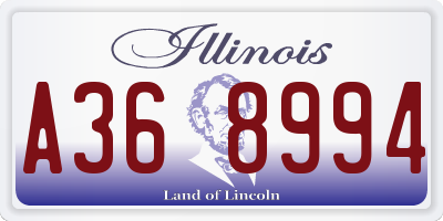 IL license plate A368994