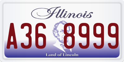 IL license plate A368999