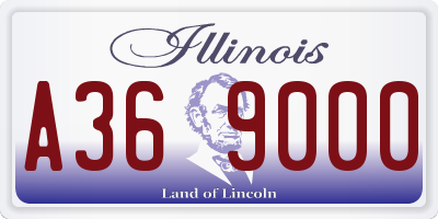 IL license plate A369000