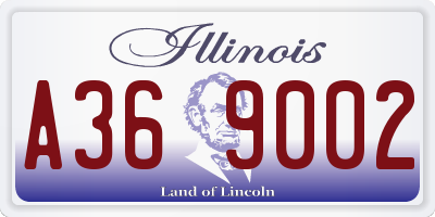 IL license plate A369002