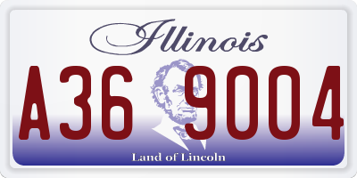 IL license plate A369004