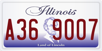 IL license plate A369007