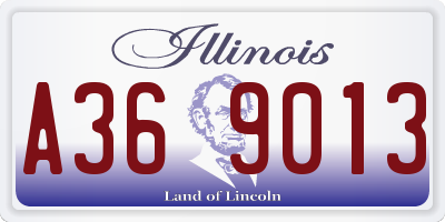 IL license plate A369013