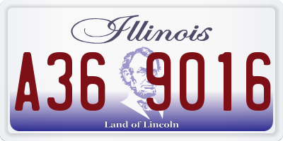 IL license plate A369016