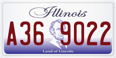 IL license plate A369022