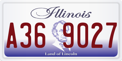 IL license plate A369027