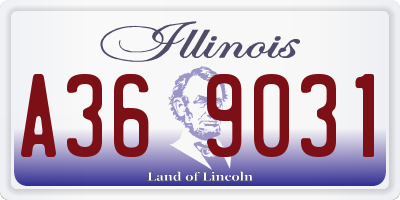 IL license plate A369031
