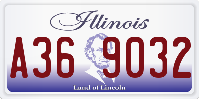 IL license plate A369032