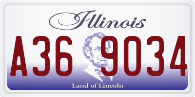 IL license plate A369034