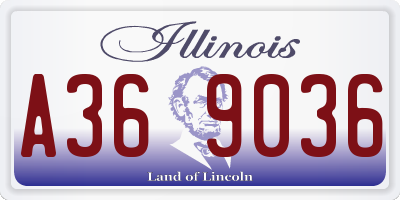 IL license plate A369036