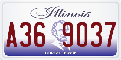 IL license plate A369037