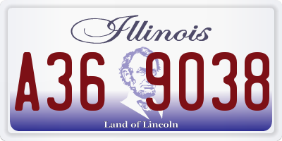 IL license plate A369038