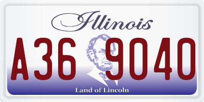 IL license plate A369040