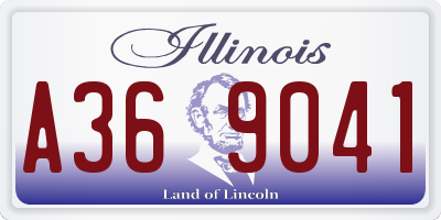 IL license plate A369041