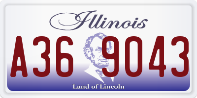 IL license plate A369043