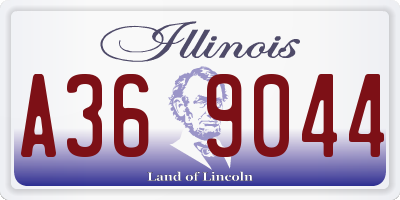 IL license plate A369044