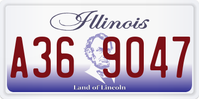 IL license plate A369047