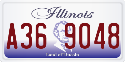 IL license plate A369048