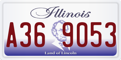 IL license plate A369053