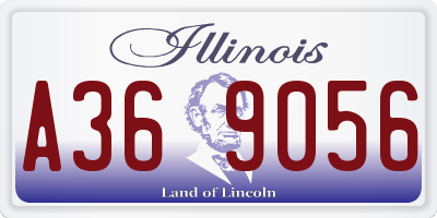 IL license plate A369056