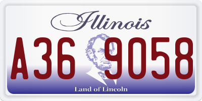 IL license plate A369058