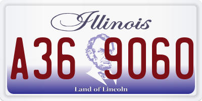 IL license plate A369060