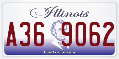 IL license plate A369062