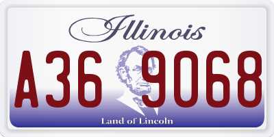 IL license plate A369068