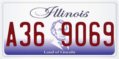 IL license plate A369069