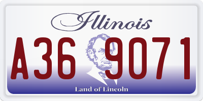 IL license plate A369071