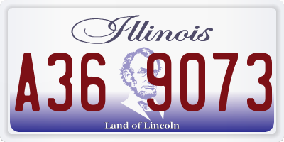 IL license plate A369073