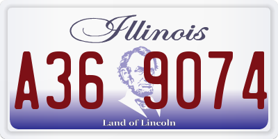 IL license plate A369074