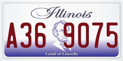 IL license plate A369075