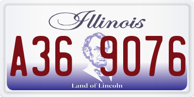 IL license plate A369076