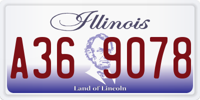 IL license plate A369078