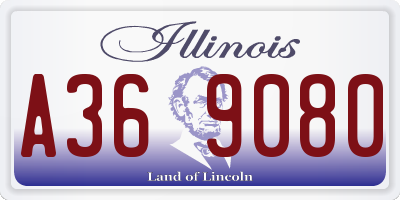 IL license plate A369080
