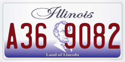 IL license plate A369082