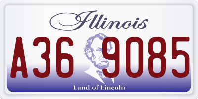 IL license plate A369085